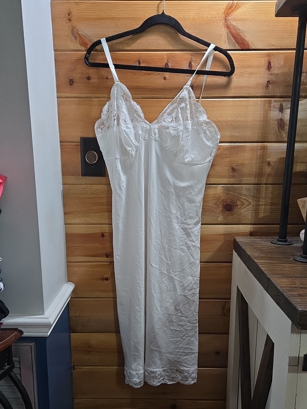 White Lace-Trim Slip Dress - Women's Intimates Best For Med 0561
